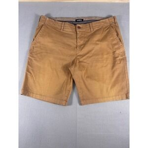 Express Mens 38 Classic Stretch+ Chino Shorts Tobacco Brown 10 Inch Inseam